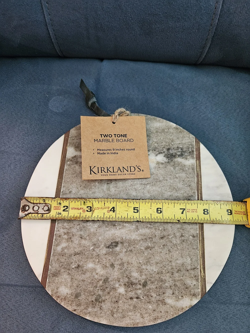 Kirkland's Two Tone Marble Board - White and Gray